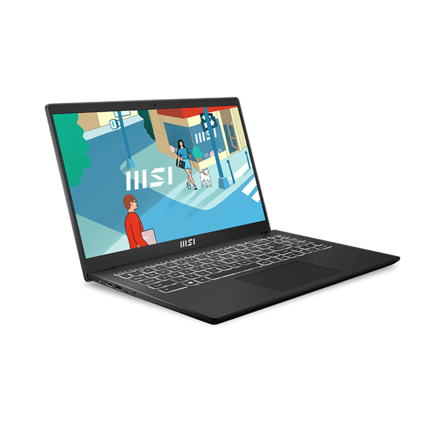 MSI Business NB Modern 15 B13M-1032, 15.6" FHD, i3-1315U, 8GB, 512GB M.2, INT, Win11H, Fekete