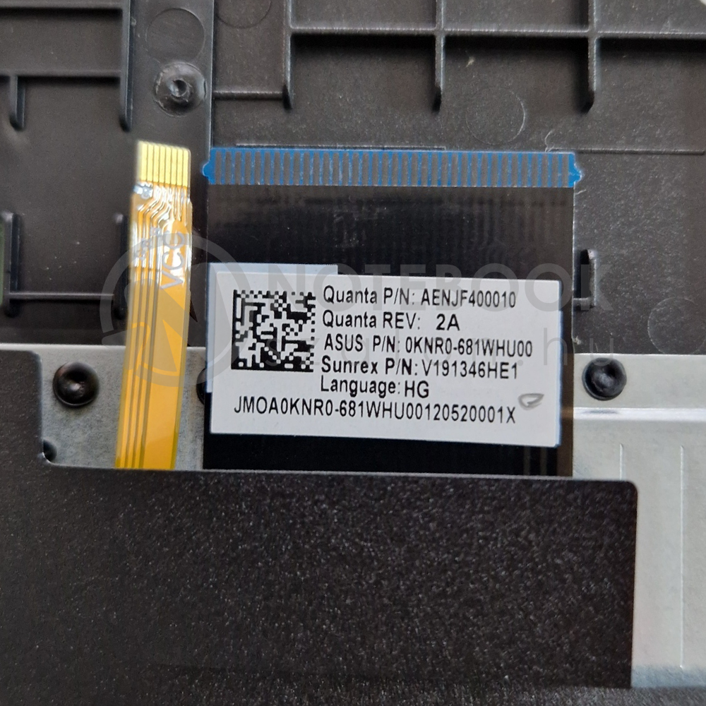 ASUS TUF FX506, FX506HM-2A K/B_(HU) gyári új magyar billentyűzet, palmrest, keyboard 90NR0753-R30HU1, 90NR0753 - Image 3