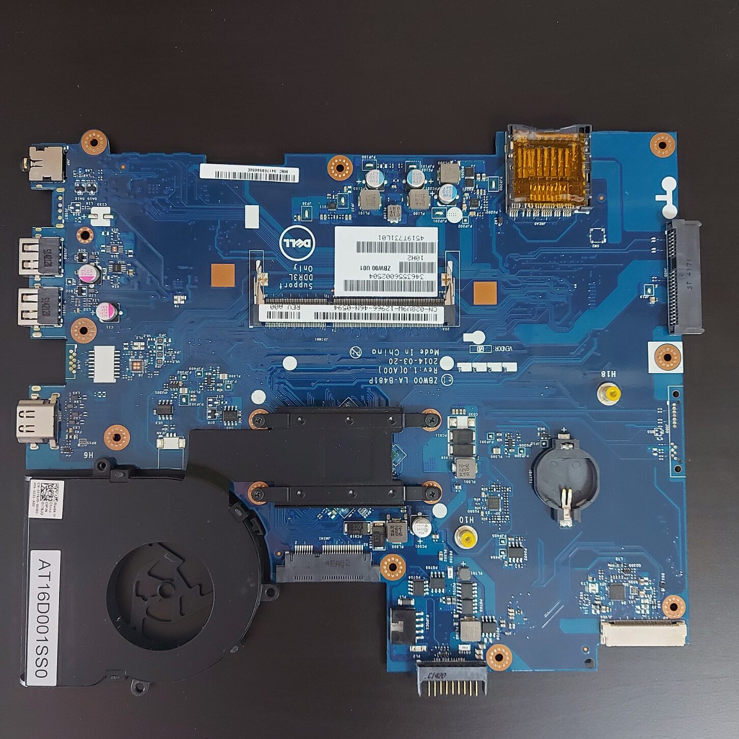DELL Inspiron 3531 alaplap - LA-B481P (hűtéssel)