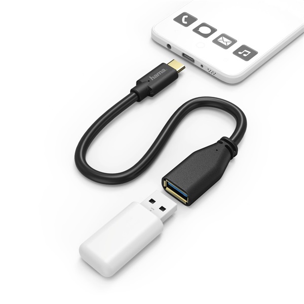 HAMA 201605 FIC E3 USB TYPE-C OTG ADAPTER, 0,15M - Image 2