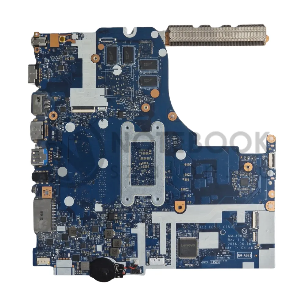 Lenovo Ideapad 510-15IKB működő, tesztelt alaplap 4GB DRAM, i5-7200U 2.5Ghz, NVIDIA GeForce 940MX - 5B20M31283 - NM-A981 - CG413 CG513 CZ513 (hűtéssel) - Image 2