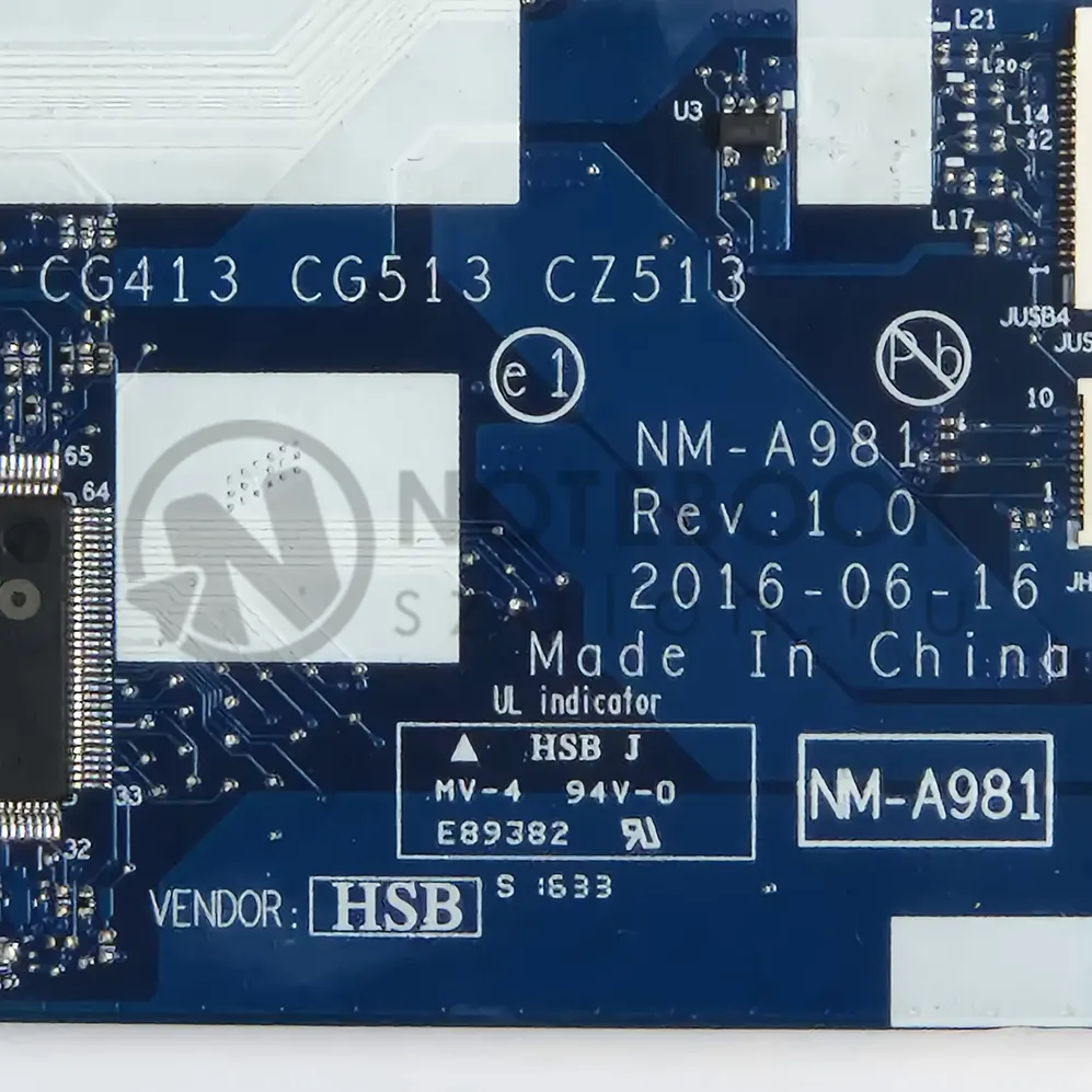 Lenovo Ideapad 510-15IKB működő, tesztelt alaplap 4GB DRAM, i5-7200U 2.5Ghz, NVIDIA GeForce 940MX - 5B20M31283 - NM-A981 - CG413 CG513 CZ513 (hűtéssel) - Image 3