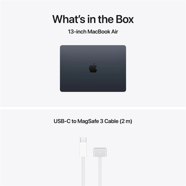 Apple Macbook Air 13,6" M5 10C CPU/10C GPU, 16GB/512GB - Midnight - HUN KB - Image 3