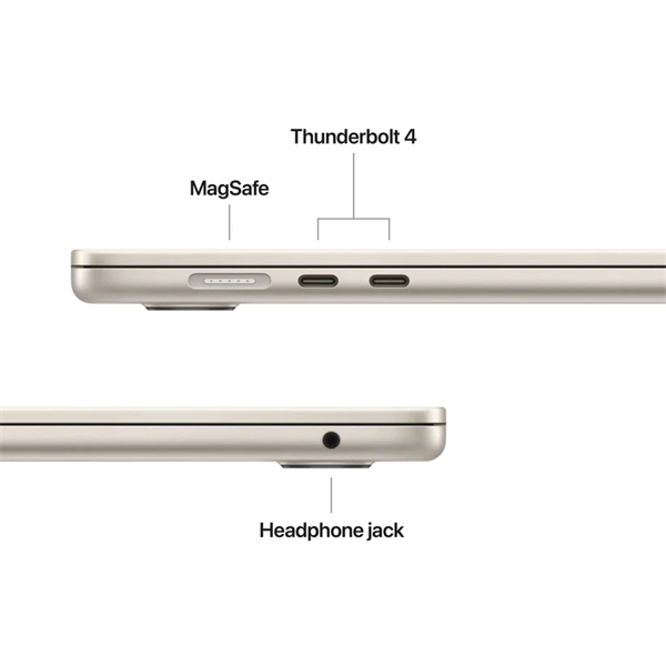 Apple Macbook Air 15,3" M5 10C CPU/10C GPU, 24GB/512GB - Starlight - HUN KB - Image 4