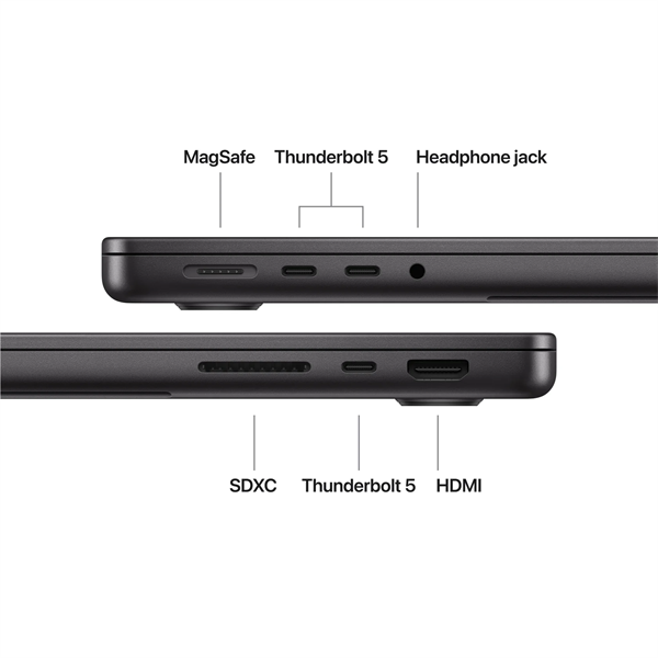 Apple Macbook Pro 14,2" M5 PRO, 15C CPU/16C GPU, 48GB/2TB - Space Black - HUN KB - Image 3