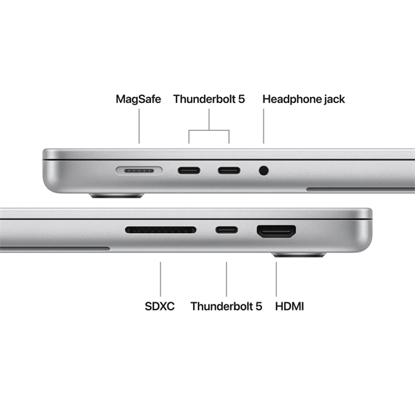 Apple Macbook Pro 16,2" M5 MAX 18C CPU/40C GPU, 128GB/8TB - Silver - HUN KB - Image 3