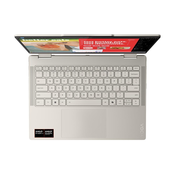 LENOVO Yoga 7 2-in-1 14AGP11, 14.0" WUXGA Touch, AMD Ryzen AI 5 435, 16GB, 1TB SSD, NoOS, NoAdp, Seashell, PEN - Image 7