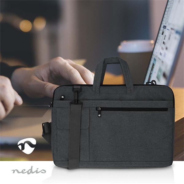 Nedis NBBG17150BK notebook / laptop táska 17 - 18" | Hordóöv | 8 rekesz | 30 mm | 320 mm | 460 mm - Image 4